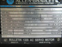 Allen-Bradley 1326AB-B430E-21-K4 AC Servo Motor 1.5kW 3200RPM .88VDC USED