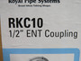 Royal RKC10 ENT Coupling 1/2" Hub x Hub Box of 150 NEW