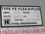 Hydel FE57320 Flex-A-Plug Fusible Disconnect 200A 600V 3P NO CLAMPS/WEAR USED
