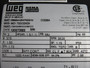 Weg 1.5HP 3520RPM 575V 56J TEFC 3Ph 1.5A 60Hz SHELF WEAR NOP