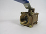 Nibco NJ93H1D Ball Valve 2" 3-Piece Solder End Connections Bronze Female USED