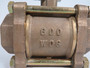 Nibco NJ93H1D Ball Valve 2" 3-Piece Solder End Connections Bronze Female USED