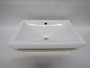Cantrio Koncepts PS-111 White Square Porcelain Overflow Vanity SINK ONLY NEW