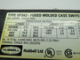 Hubbell 62312-1 Type UFS63 Molded Fuse Switch 60A 600V 250VDC SHELF WEAR USED