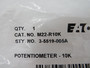 Eaton M22-R10K Classical Potentiometer 10KOhms Titanium Bezel NWB