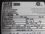WEG 0.50HP 0.37kW 3435RPM 208-230/460V W56J TEFC 3Ph SHELF WEAR NOP