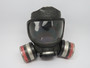 MSA 471286 Ultra Twin Medium Full Face Piece Respirator w/460842 USED