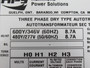 Hammond Power Solutions Y009PKCB3L0U Dry Type Autotransformer 9kVA 3ph USED
