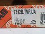 FAG 7312-B-TVP-UA Angular Contact Bearing 60mm ID 130mm OD 31mm W NEW