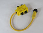 Brad Harrison 803P402 4 Port Micro Change Box 300V 5 Pole 12" Cable USED