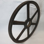 Stratford 3V19.00X2 Sheave 1/2-2-5/8"ID SK Bushing 2 Grooves 19"OD RUST USED