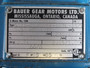Bauer .50HP 91/1600rpm 230/460V TEFC 2.15/1.08A 3Ph SHELF WEAR USED