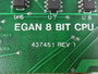 Egan 437451 8-Bit CPU PC Board  USED