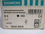 Siemens 5SX2203-8 Circuit Breaker 3A 400V 2-Pole D3 6-Pack NEW