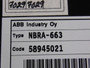 ABB NBRA-663 External Braking Chopper 30A 690V 22 Ohm  NEW