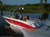 04-10 CORRECT CRAFT CROSSOVER NAUTIQUE 211 AND AIR NAUTIQUE 211 W/O TOWER W/ SWPF BOAT COVER- ACRYLIC RED- OPEN BOX