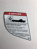 DECAL SKI 200 DANGER CARBON MONOXIDE