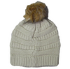 Women's Cable Beanie-Ivory