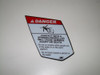 DECAL DANGER CONTACT W/SPINNING PROP 2.43 X 4.16
