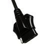 Coiled black 7 to 5 way cord