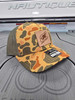 Nautique Logo Trucker Hat- Leather Patch- CAMO