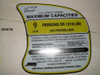 DECAL MAX CAP SKI 206 9 PERSONS 1210 POUNDS