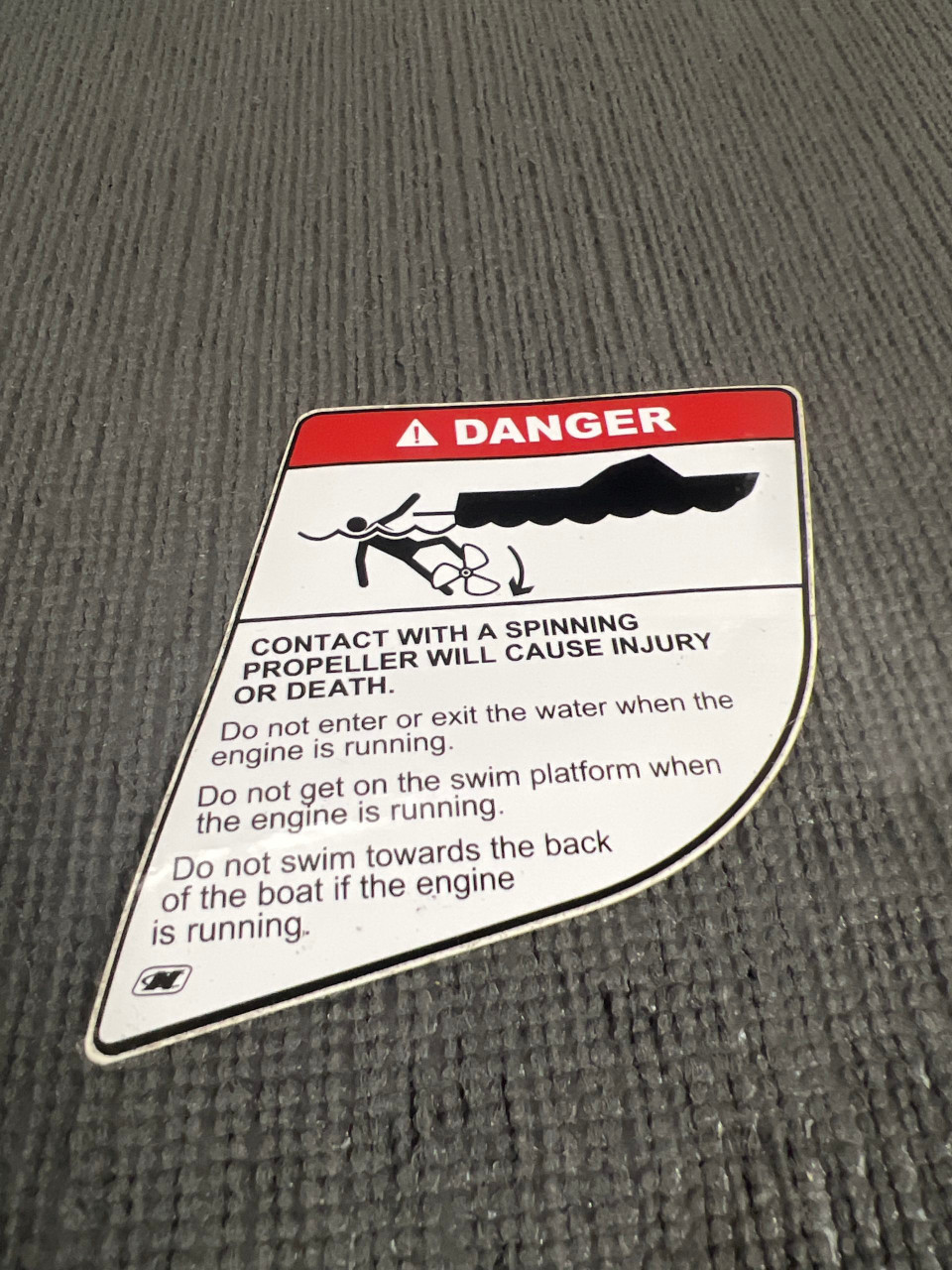 DECAL SKI 200 DANGER SPINNING PROPELLER