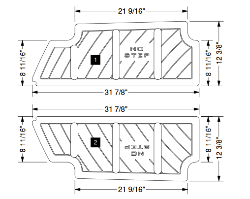 2016-2021 230 MOCHA STORAGE TRAY KIT (SURF BALLAST) SEADEK