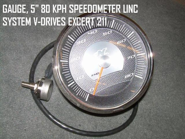 SPEEDOMETER, LINC SYSTEM V-DRIVES, EXCEPT SV211 - IN KILOMETERS