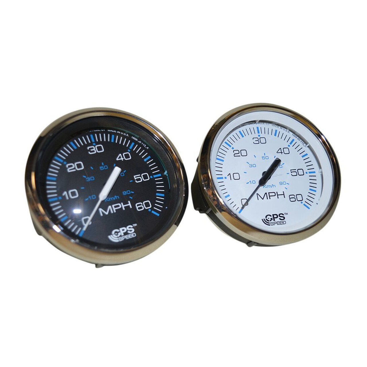 FARIA SPEEDOMETER - White or Black WITH STAINLESS STEEL BEZEL