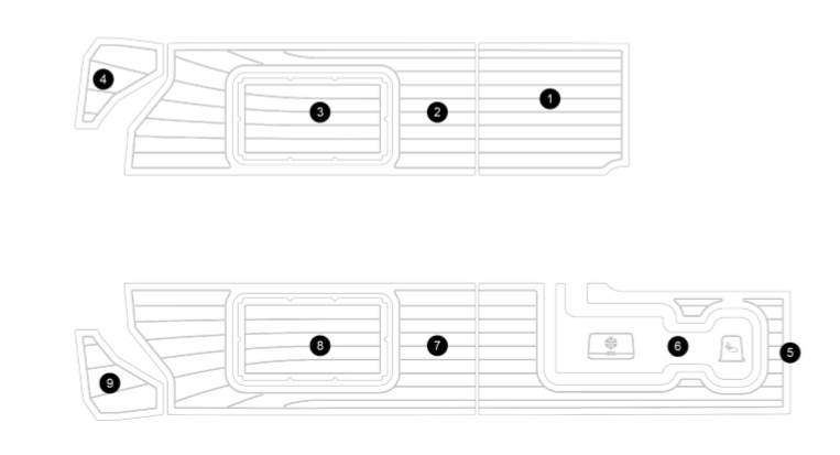 2018 GS22 AFT Stringer Kit SeaDek