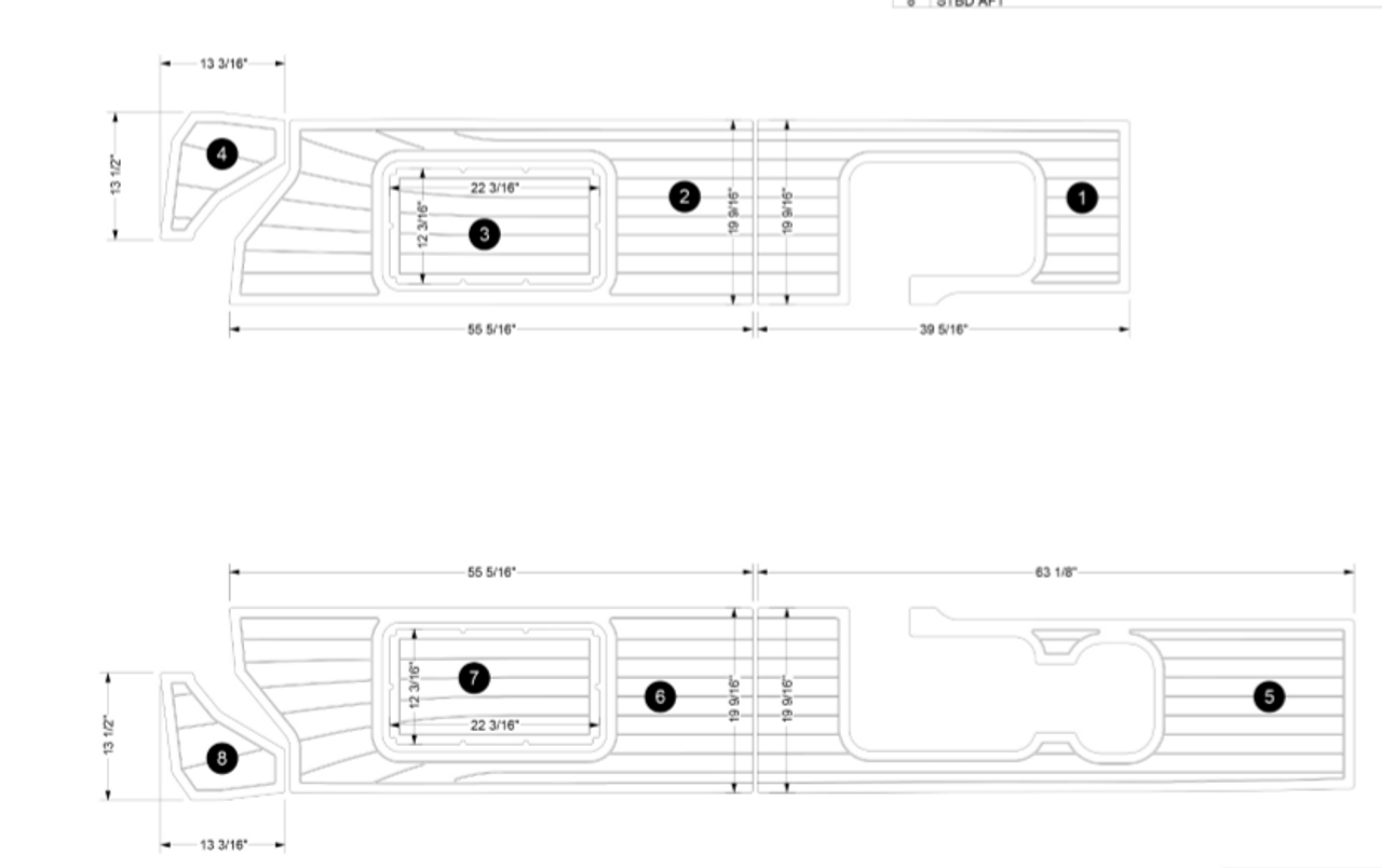 2018 GS24 AFT Stringer Kit SeaDek