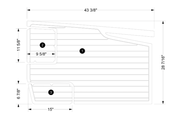 GS24 Love Seat Stringer Kit SeaDek 2018-2022