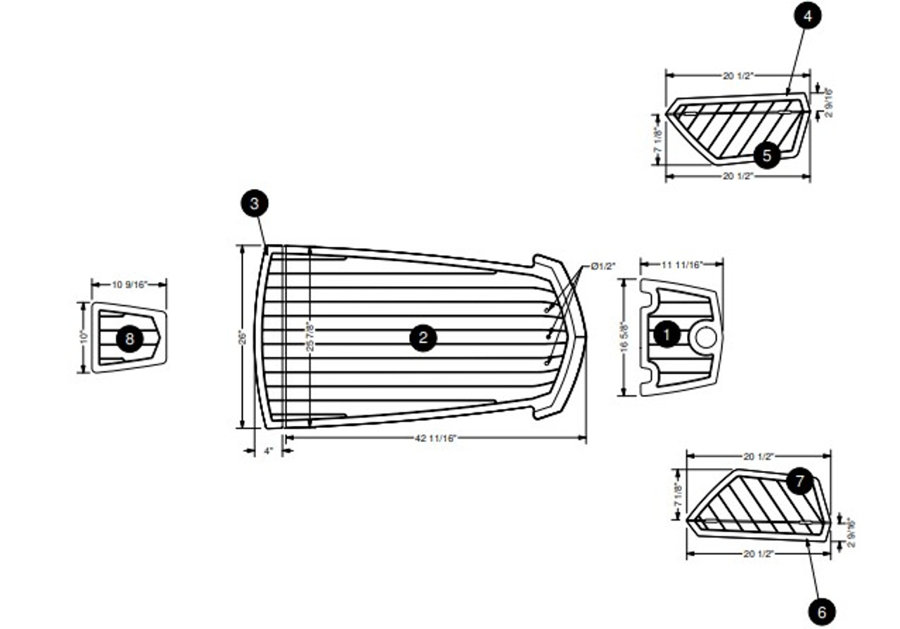 NON SKID, G-SERIES ENGINE HATCH KIT