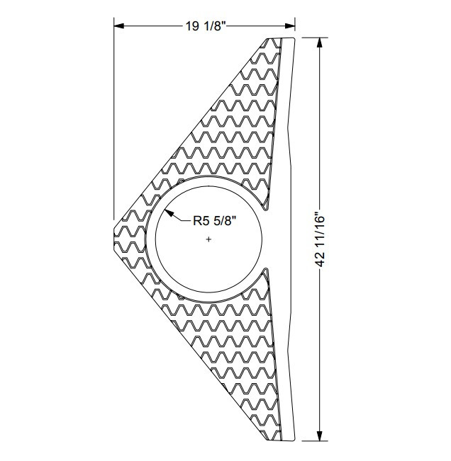 2019-2025 NON-SKID BOW COMPARTMENT PIECE W/CUTOUT TITANIUM SKI NAUTIQUE