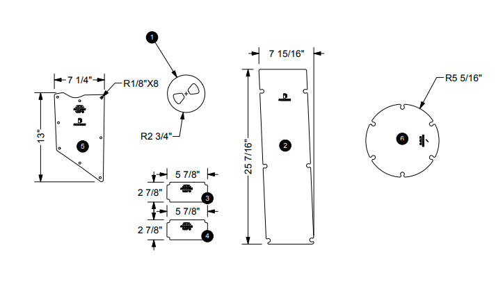 2019-2025 NON-SKID UNDER DECK STORAGE LIDS KIT MOCHA SKI NAUTIQUE