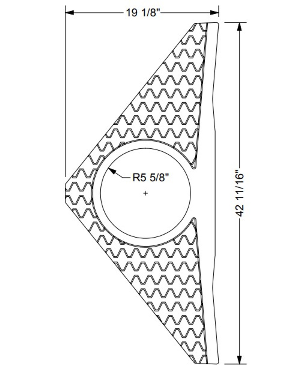 NON-SKID BOW COMPARTMENT PIECE W/CUTOUT MOCHA SKI NAUTIQUE