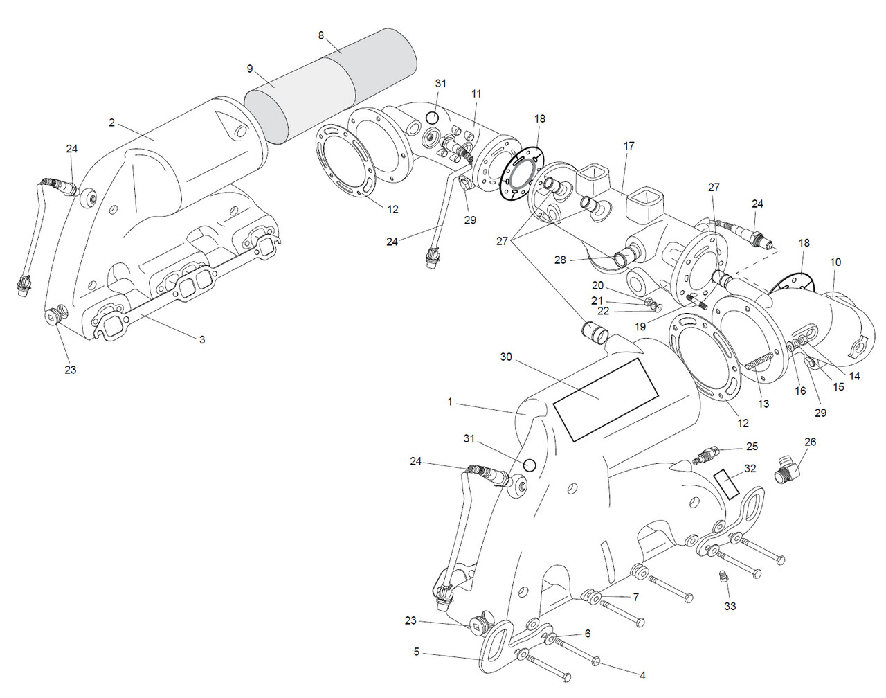 CES 5.7L Manifolds - PORT & STARBOARD