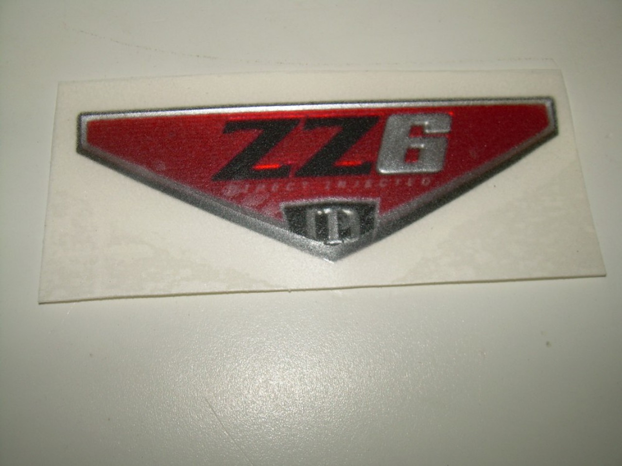 DECAL ZZ6 DOMED INSERT 1.02' X 2.96" RED