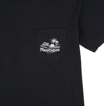 NEON LIGHTS SS POCKET TEE- BLACK