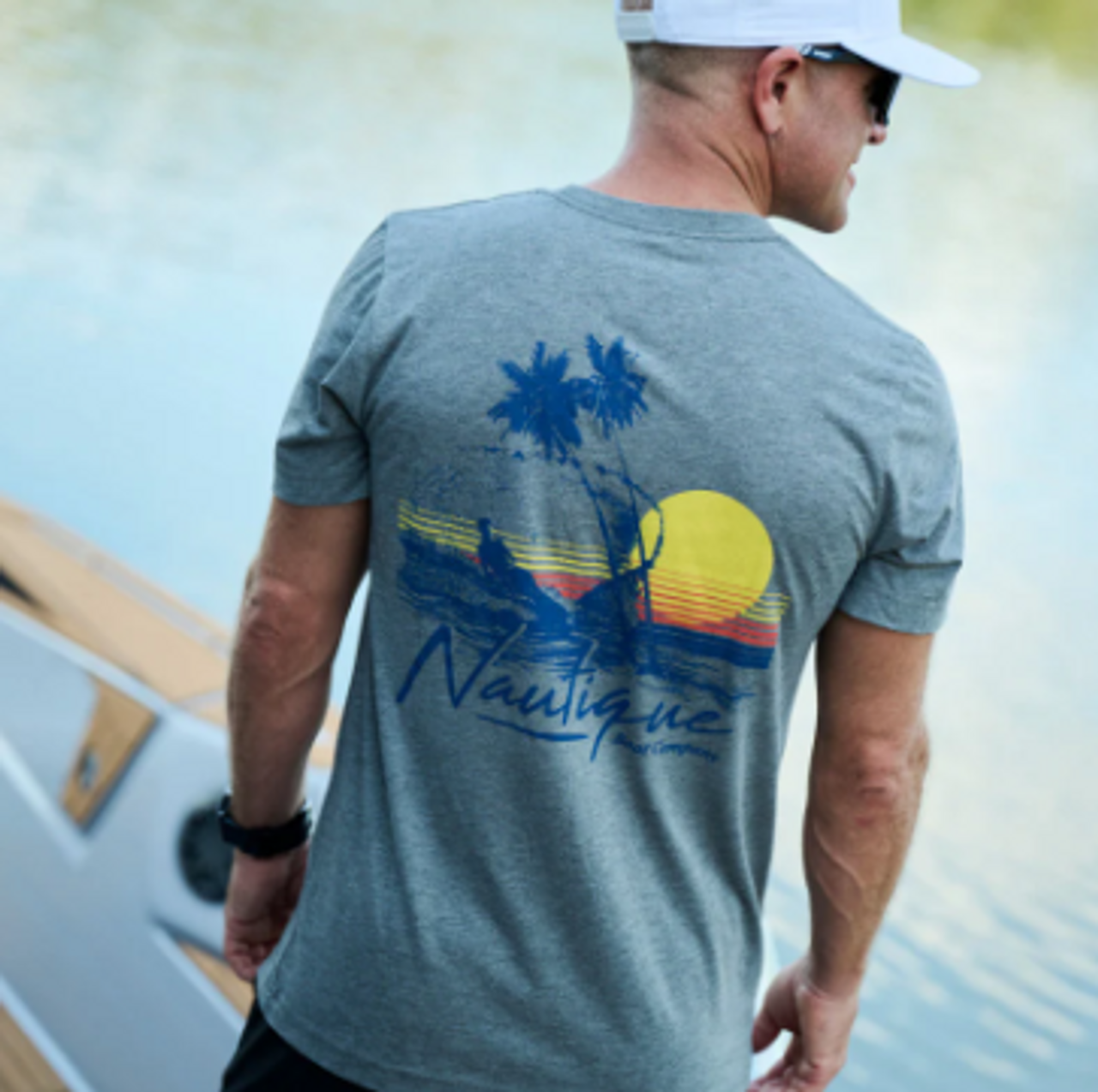 SUNSET VIBES TEE- GREY