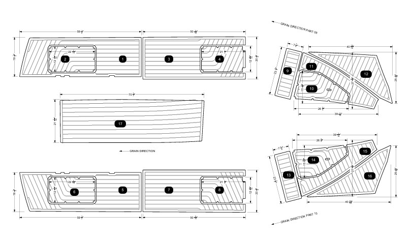NON-SKID, STRINGER KIT G25