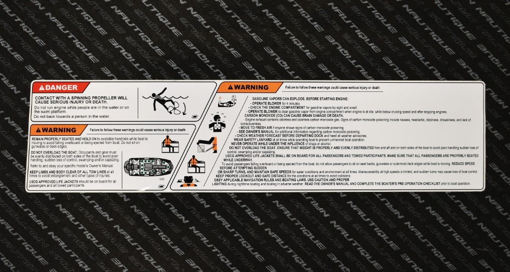 DECAL TRIPLE WARNING LABEL GS20