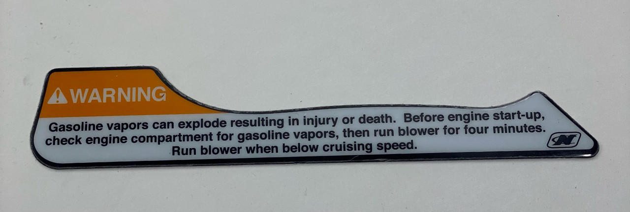 DECAL, WARNING GASOLINE VAPORS