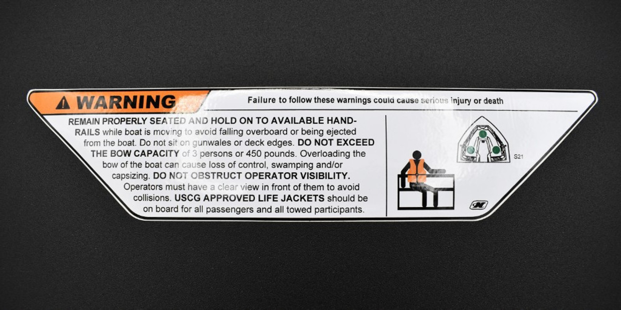 DECAL BOW WARNING LABEL S21