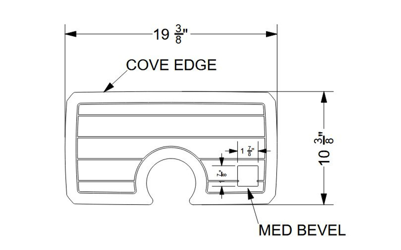 NON-SKID LARGE COOLER TOP- TITANIUM/BLACK