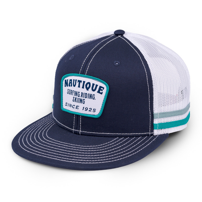 NAUTIQUE 1925 STRIPE CAP- NAVY/WHITE