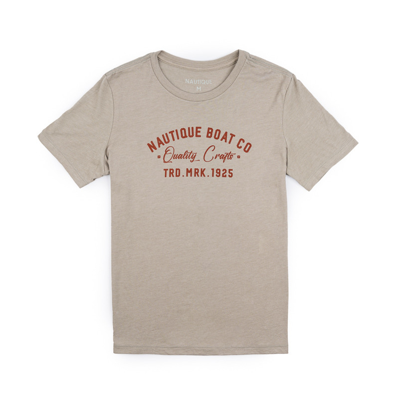 NAUTIQUE WOMENS TRADE STANDARD SS TEE-HEATHER STONE