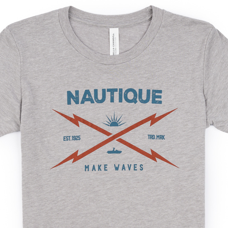 NAUTIQUE YOUTH MAKE WAVES SS TRIBLEND TEE-ATHLETIC GREY