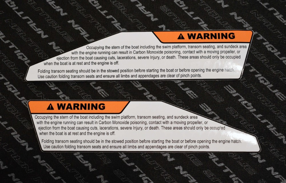 DECAL OCCUPYING STERN SEAT WARNING LABEL G-SERIES